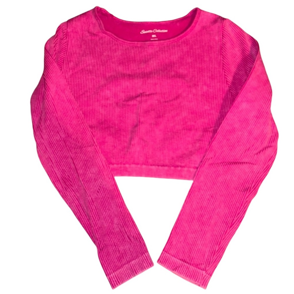 Suzette Collection Long Sleeve Ribbed Crop Top